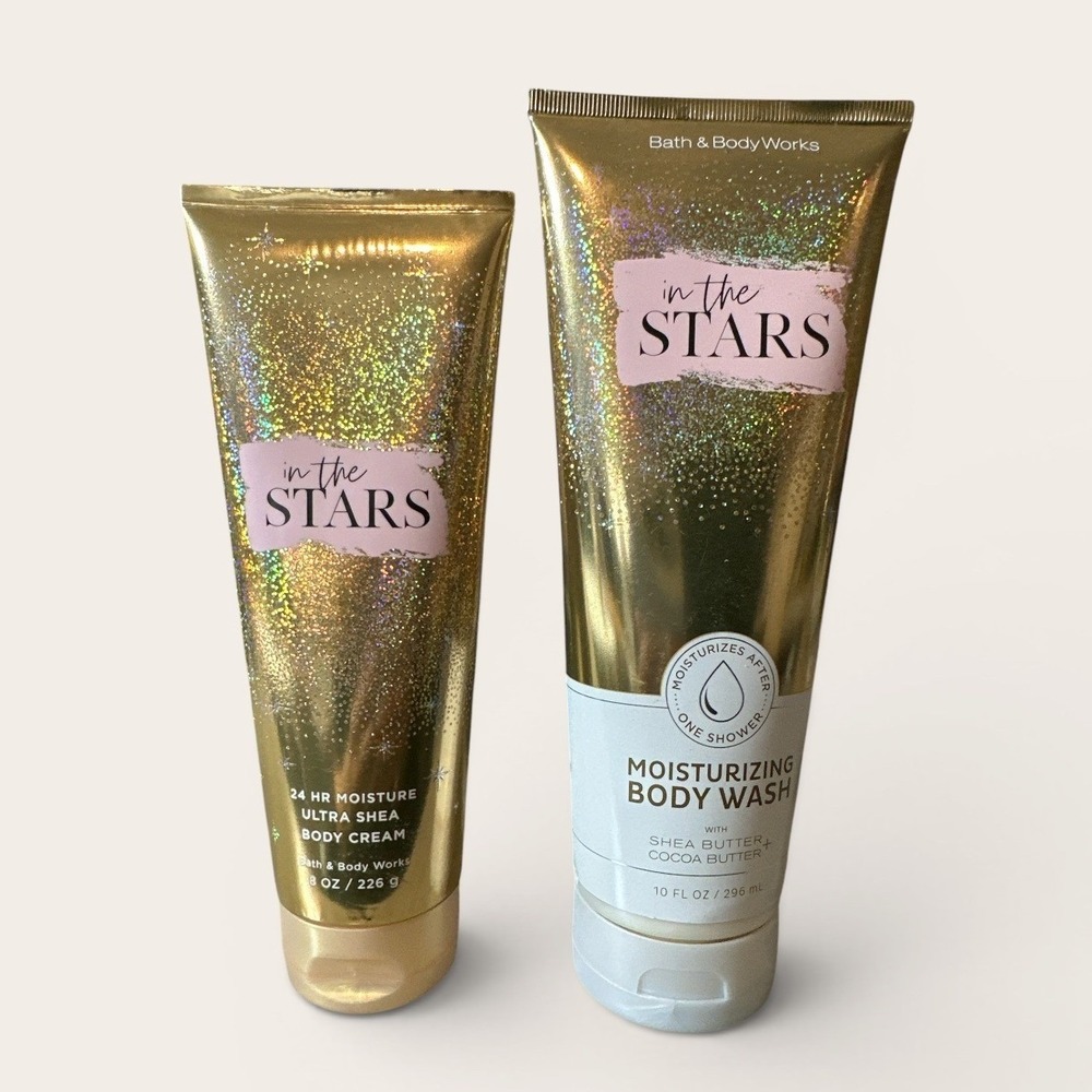 Bath & Body Works In The Stars Body Cream 8oz & Moisture Body Wash 10oz Set New